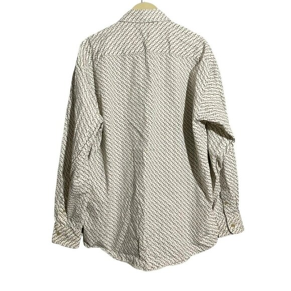 Ted Lapidus Button Dress Shirt Designer Men Size L Casual Workwear Preppy Modern - Picture 2 of 10